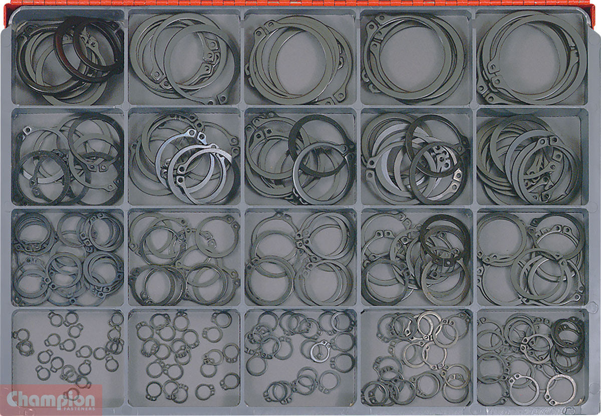 Champion CA2035 External Circlip Imperial Assortment Kit, 240 Pcs1