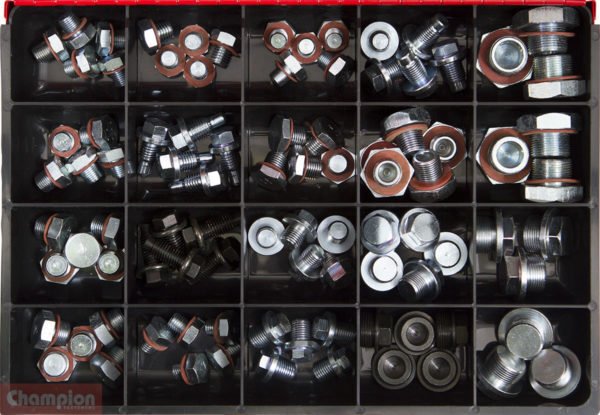 Champion CA2058 Drain (Sump) Plug Master Kit - 92 Pieces - AIMS Industrial Supplies