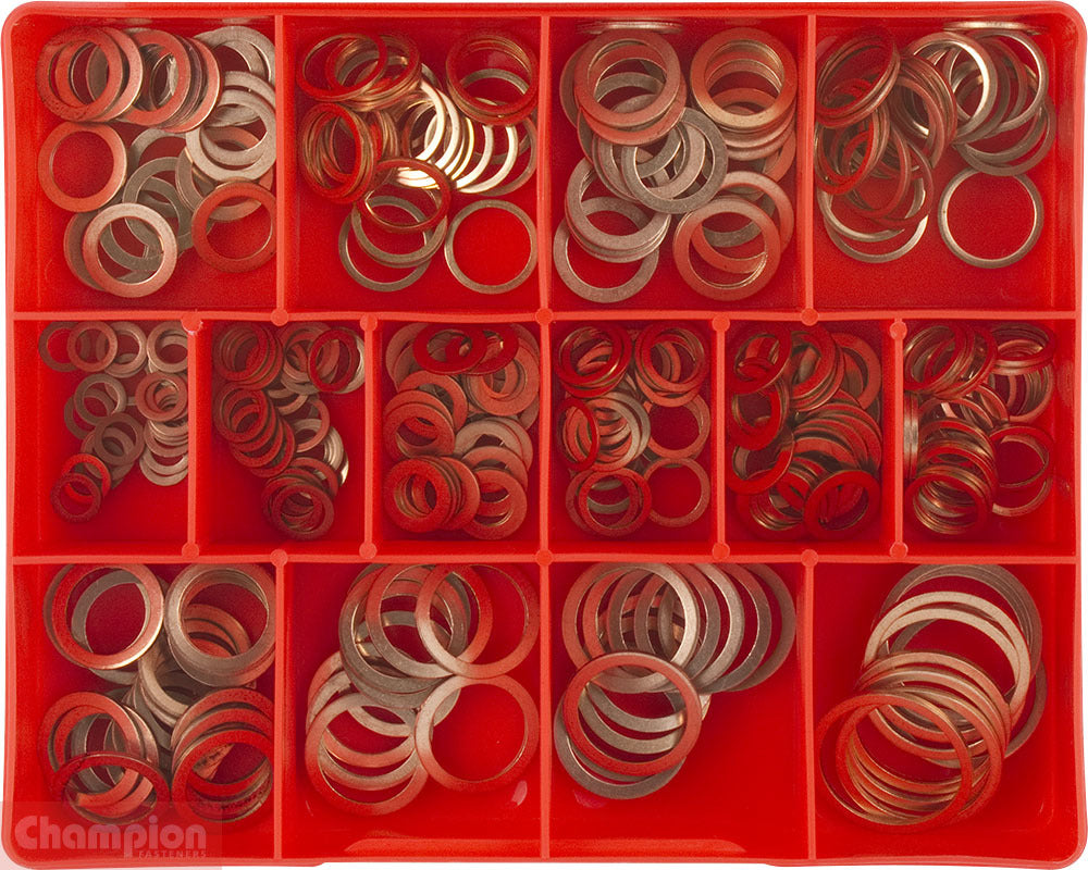 Champion CA226 Fuel Injection Copper Washer 6-26mm Kit, 305 Pcs1