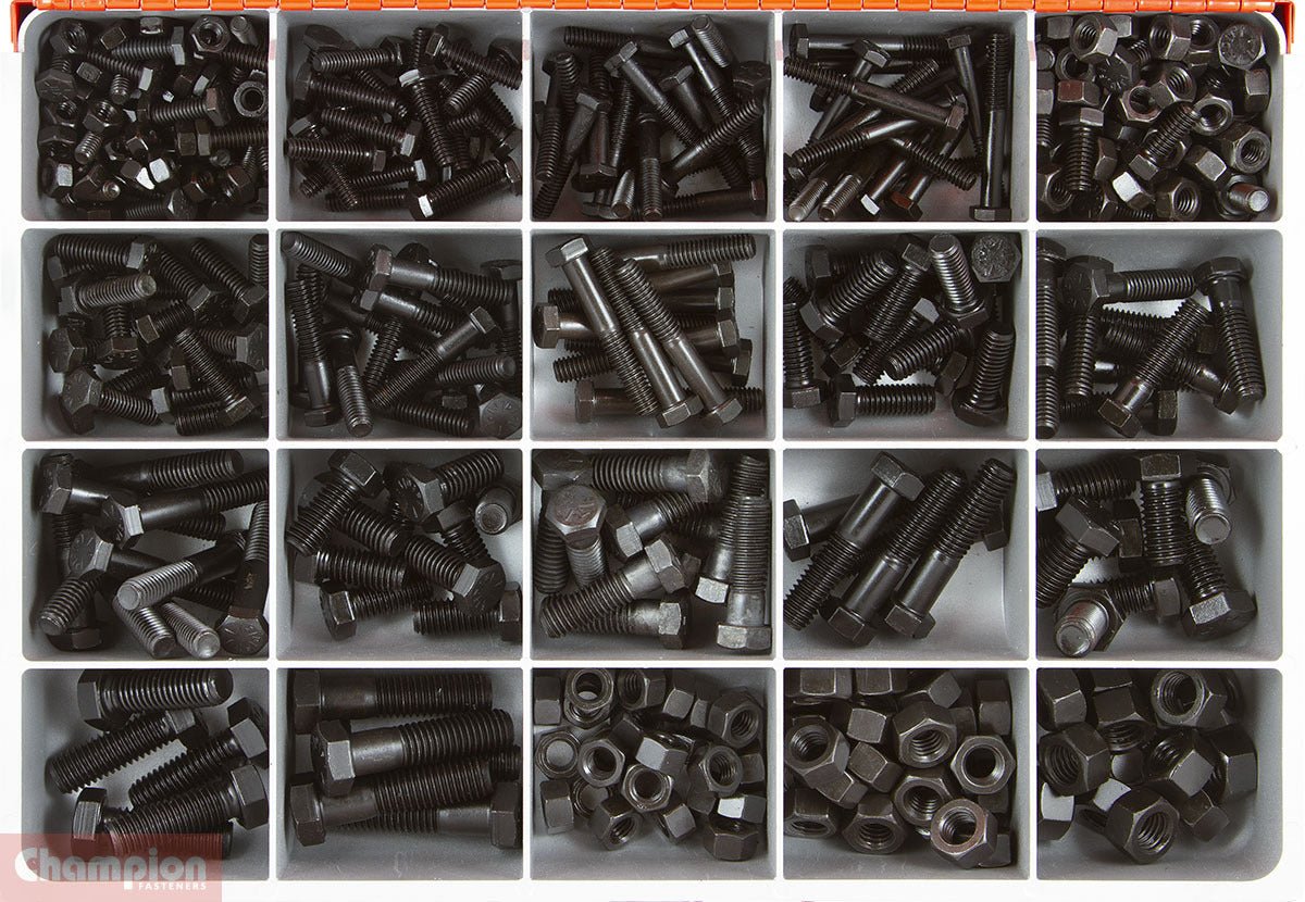 Champion CA2370 Bolt, Screw and Nut UNC Assortment Kit, 393 Pcs - AIMS Industrial Supplies