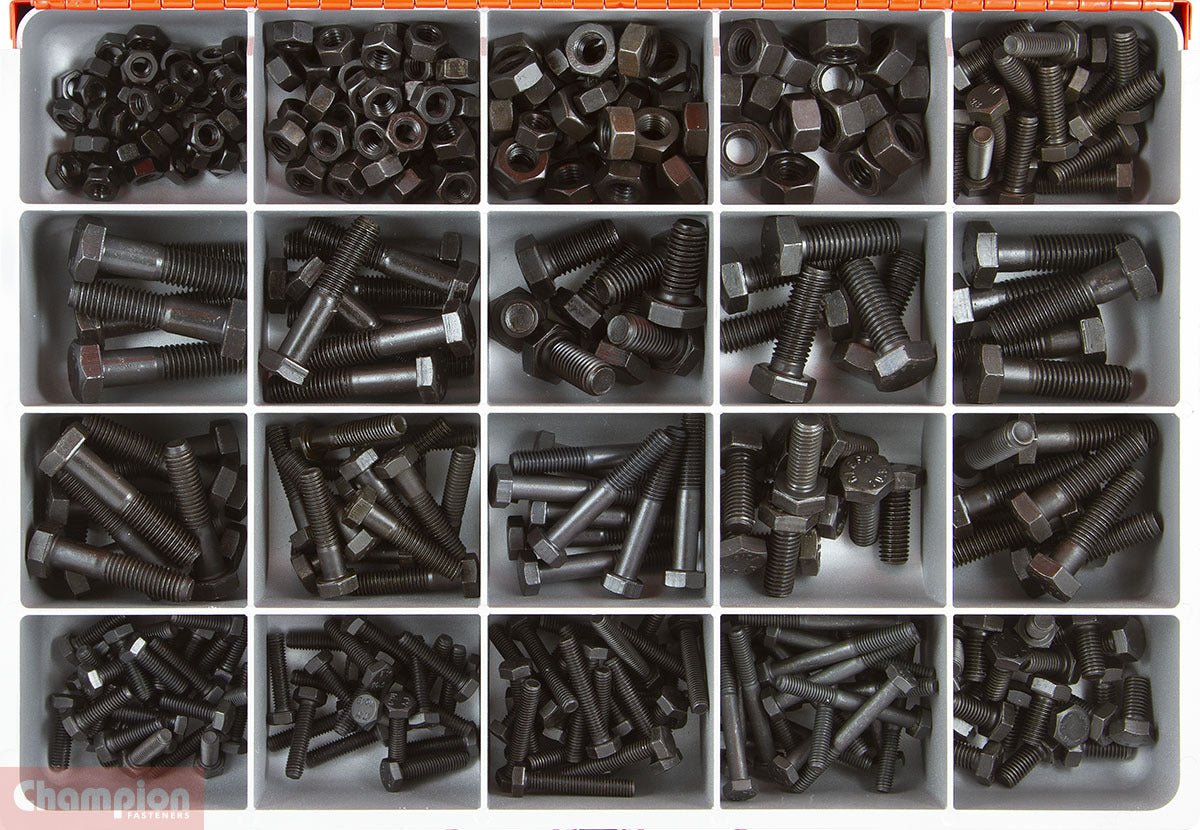 Champion CA2431 Bolt, Set Screw & Nut Metric Assortment Kit, 364 Pcs - AIMS Industrial Supplies