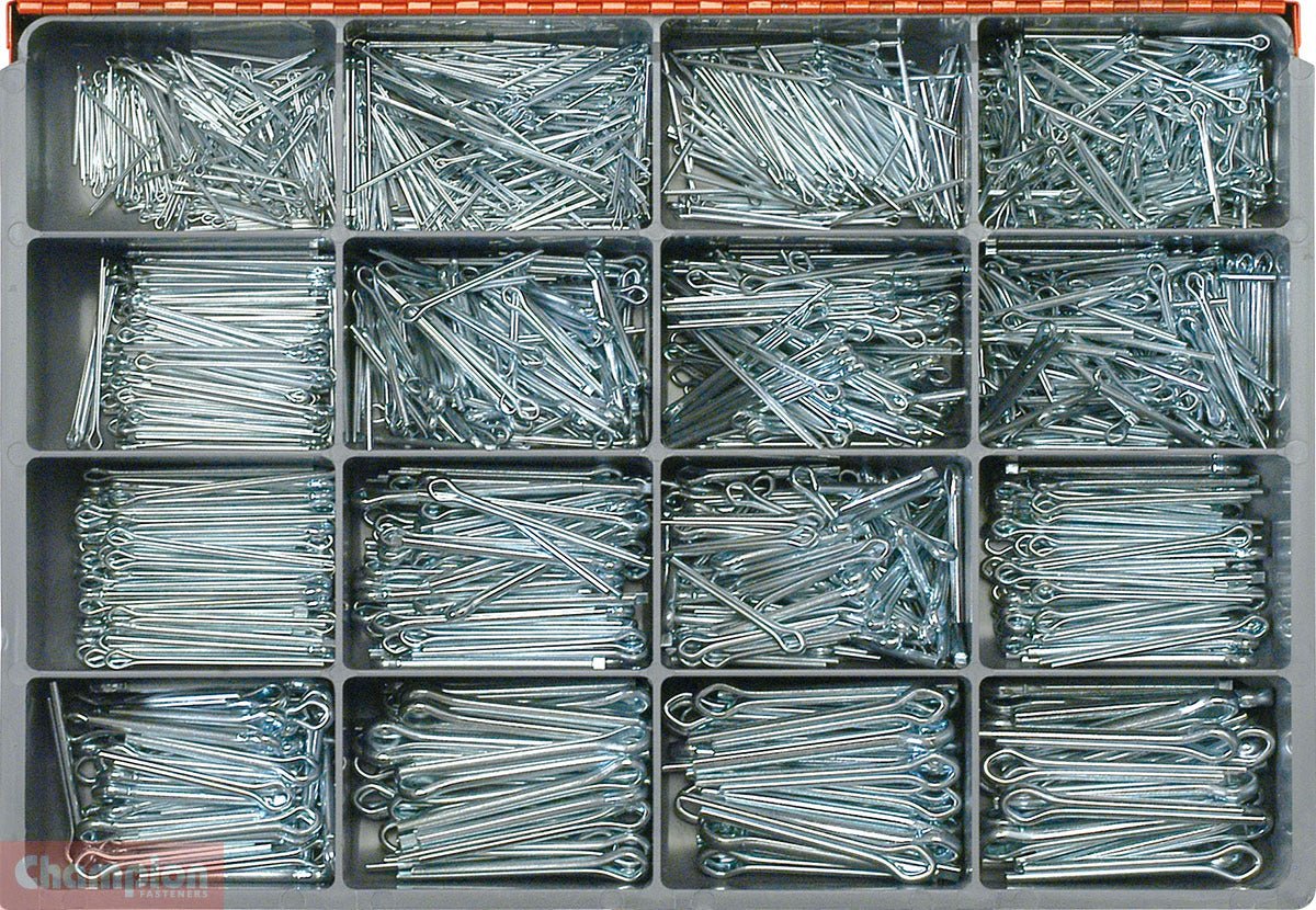 Champion CA2540 Split Pin Assortment Kit, 1540 Pcs - AIMS Industrial Supplies