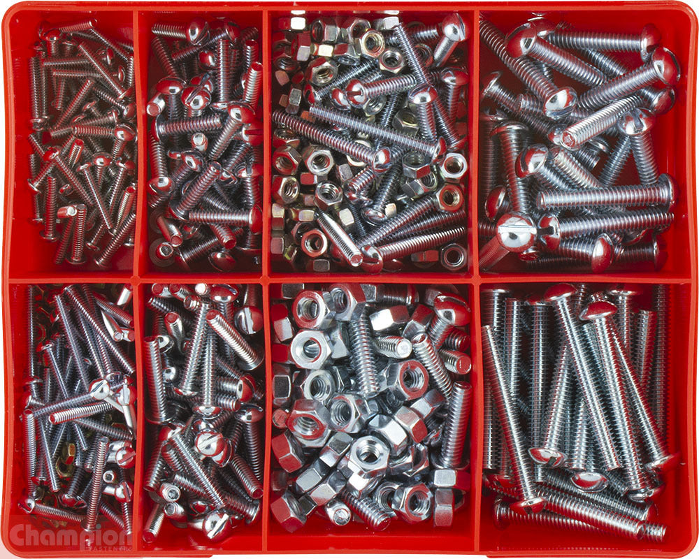 Champion CA290 Machine Screw & Nut Assortment Kit, 360 Pieces1