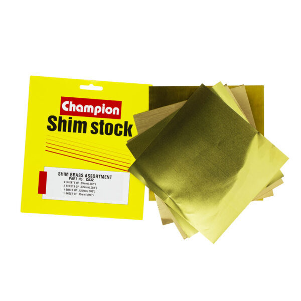 Champion CA32 Brass Shim 150 x 150mm Sheet Assortment Kit1