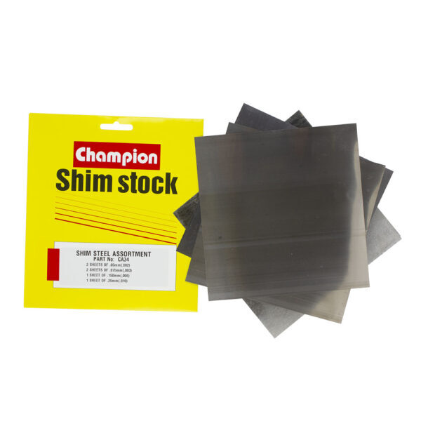 Champion CA34 Steel Shim 150mm x 150mm Sheet, 6 Pieces1