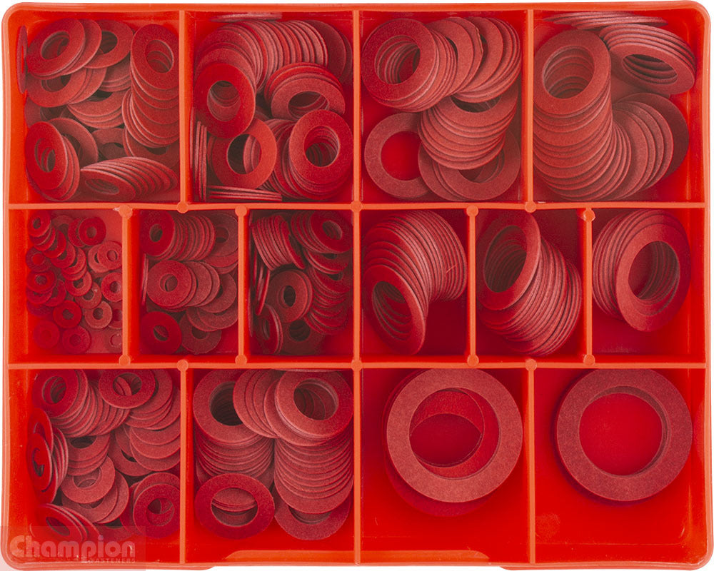 Champion CA400 Fibre Washer 1/32" Thickness Assortment Kit, 430 Pcs1