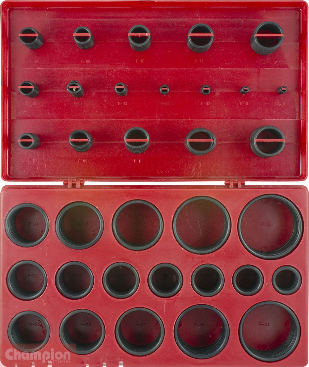 Champion CA407 O-Ring Nitrile Shore 70 Imperial Assortment Kit 407 Pcs - AIMS Industrial Supplies
