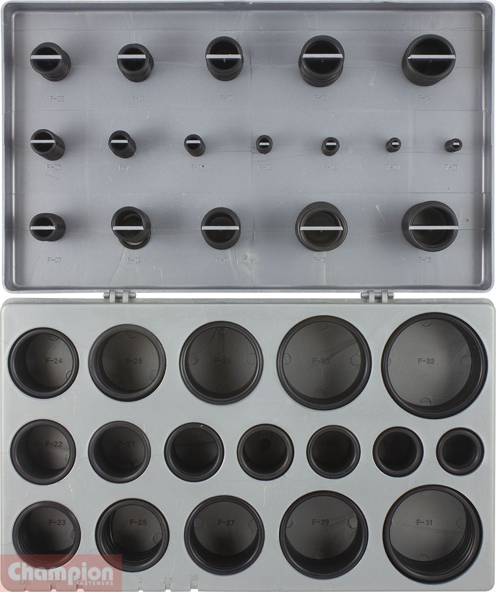 Champion CA408 O-Ring Nitrile Shore 70 Metric Assortment Kit, 408 Pcs - AIMS Industrial Supplies