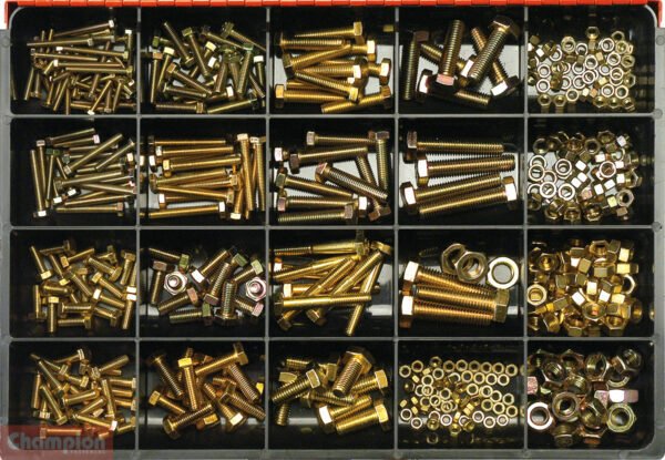 Champion CA431 Set Screw, Bolt & Nut Metric Assortment Kit - AIMS Industrial Supplies