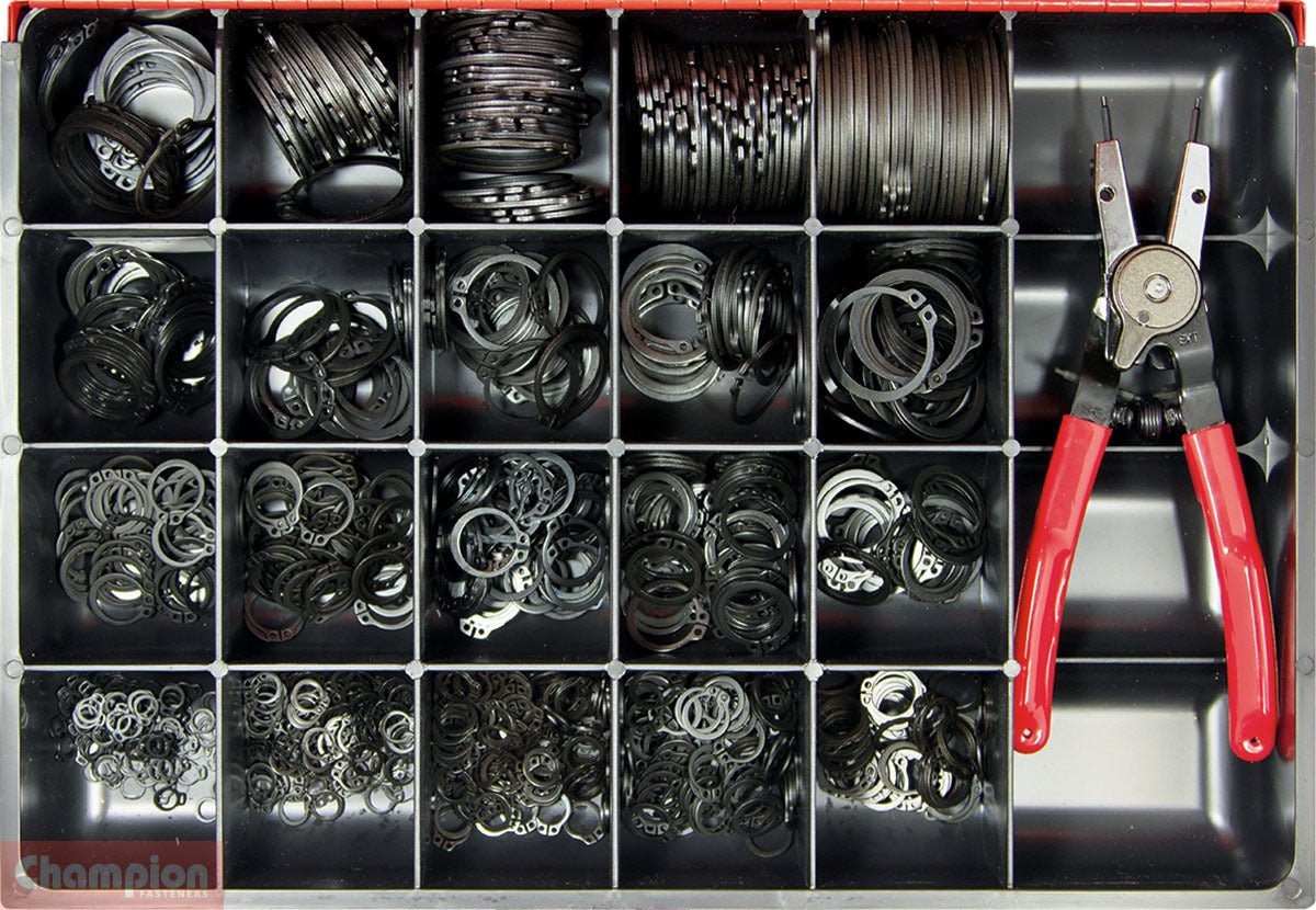Champion CA5015 External Circlip Metric Assortment Kit - AIMS Industrial Supplies