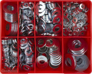 Champion CA600 Flat Steel Heavy Duty Washer Assortment Kit, 605 Pcs - AIMS Industrial Supplies