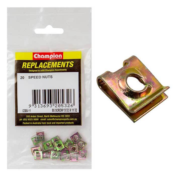 Champion Captive Nut 10.25 x 8.40 x 3.60mm C380-11 - 20/Pack