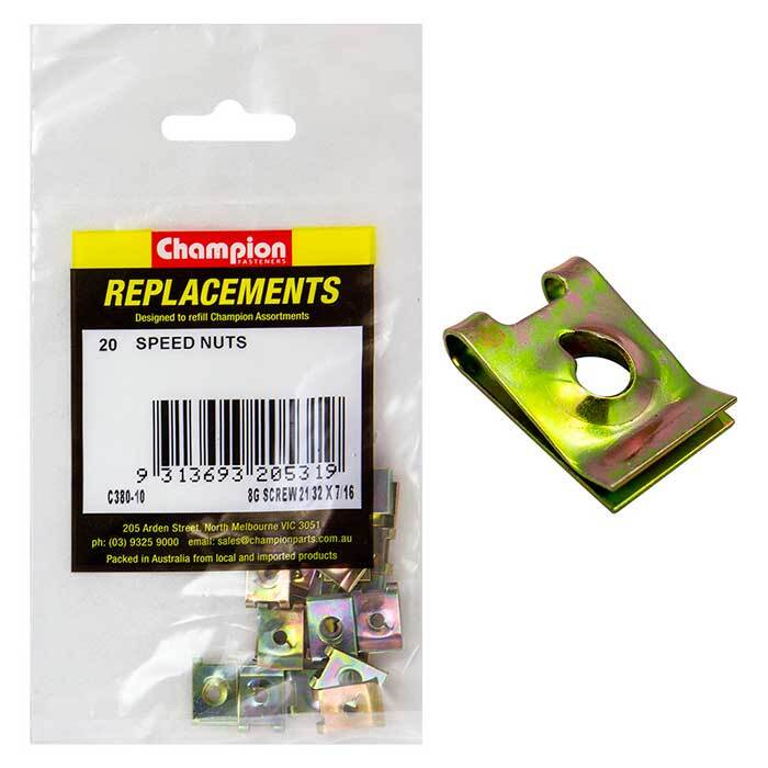 Champion Captive Nut 17.00 x 11.50 x 3.70mm C380-10 - 20/Pack