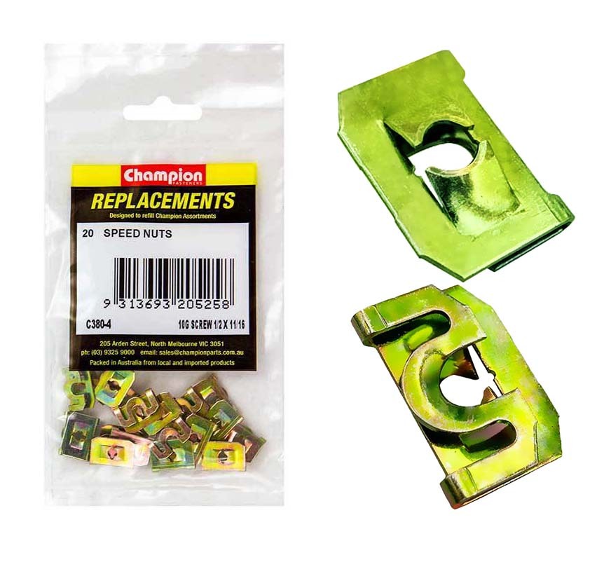 Champion Captive Nut 17.55 x 12.55 x 4.35mm C380-4 - 20/Pack