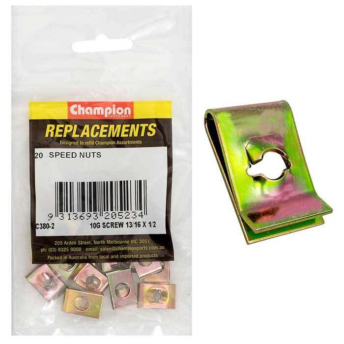Champion Captive Nut 20.00 x 12.90 x 4.15mm C380-2 - 20/Pack
