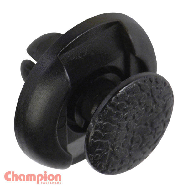 Champion CBP163 Push Rivet 28 x 18 x 9mm Black Plastic - 50/Pack