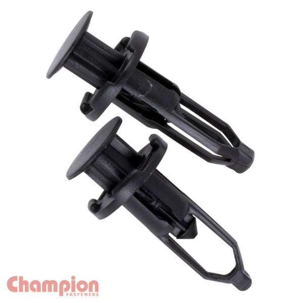 Champion CBP169 Push Rivet 9 x 20 x 9mm Black Plastic - 50/Pack