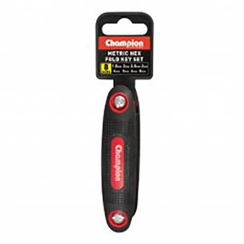 Champion CFK-MB Metric Hex Ball Fold Key Set (8 Sizes) Set - AIMS Industrial Supplies