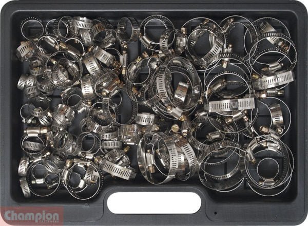 Champion CHCA120 Hose Clamp Assortment Kit - 120 Pieces - AIMS Industrial Supplies