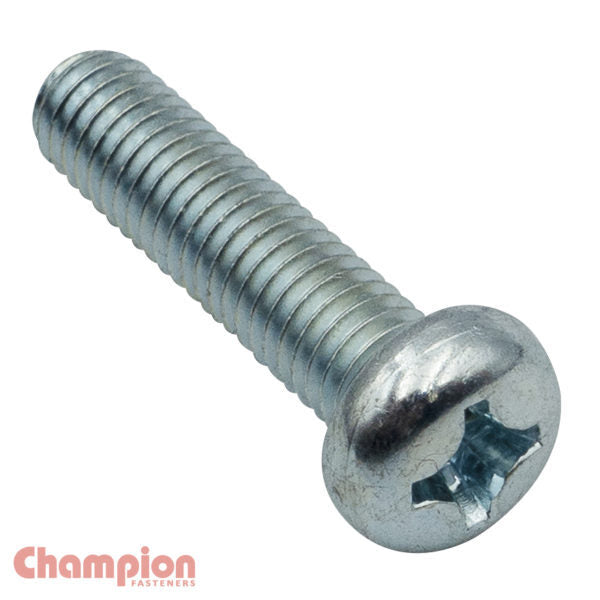 Champion CMS27 Machine Screw Pan Phillips M6 x 55mm Zinc Plated - 50/Pack