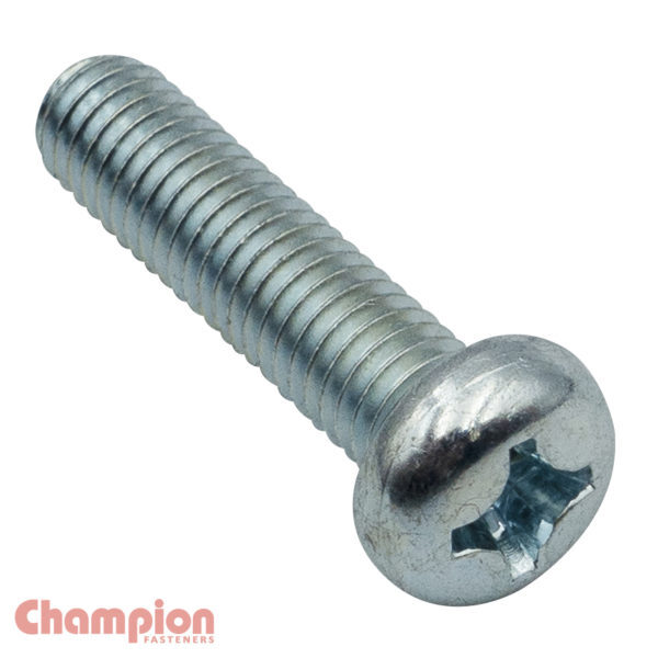 Champion CMS31 Machine Screw Pan Phillips M6 x 80mm Zinc Plated - 50/Pack