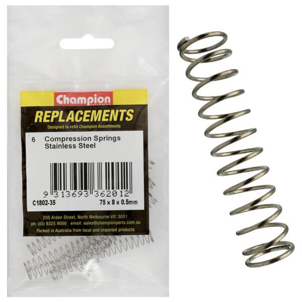 Champion Compression Spring Stainless Steel - 316/A4 - AIMS Industrial Supplies