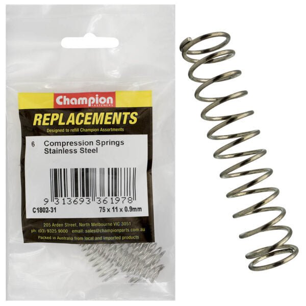 Champion Compression Spring Stainless Steel - 316/A4 - AIMS Industrial Supplies