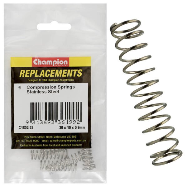 Champion Compression Spring Stainless Steel - 316/A4 - AIMS Industrial Supplies
