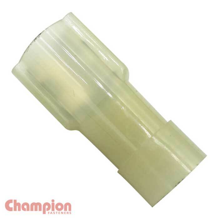 Champion Crimp Terminal Blade Female Fully Insulated Yellow 6.3mm - 100/Pack