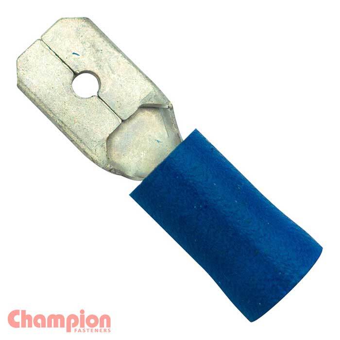 Champion Crimp Terminal Blade Male 6.3mm - AIMS Industrial Supplies
