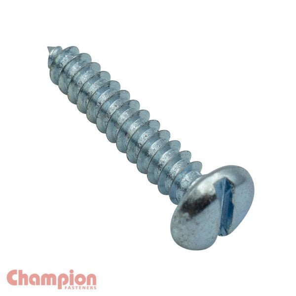 Champion CST1 Self Tapping Screw Pan Head Slotted Zinc - AIMS Industrial Supplies