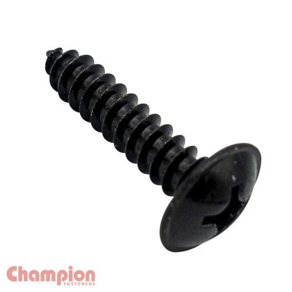 Champion CST301 Self Tapping Screw Mushroom Head Black - AIMS Industrial Supplies