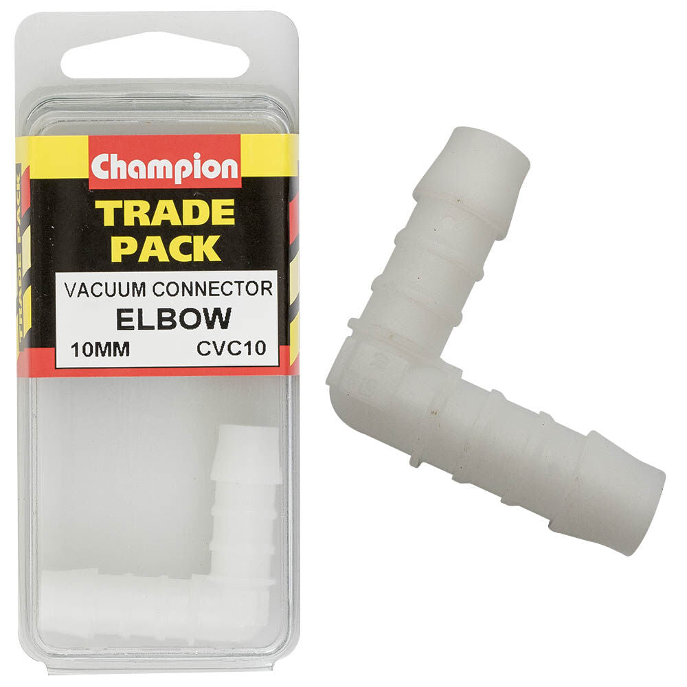 Champion CVC10 Vacuum Connector 90° Elbow 10mm - Box of 3