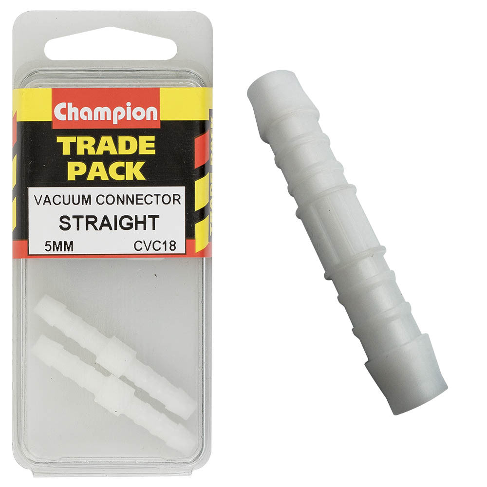 Champion CVC18 Vacuum Connector Straight 5mm  - Box of 6 (3 Packs of 2)