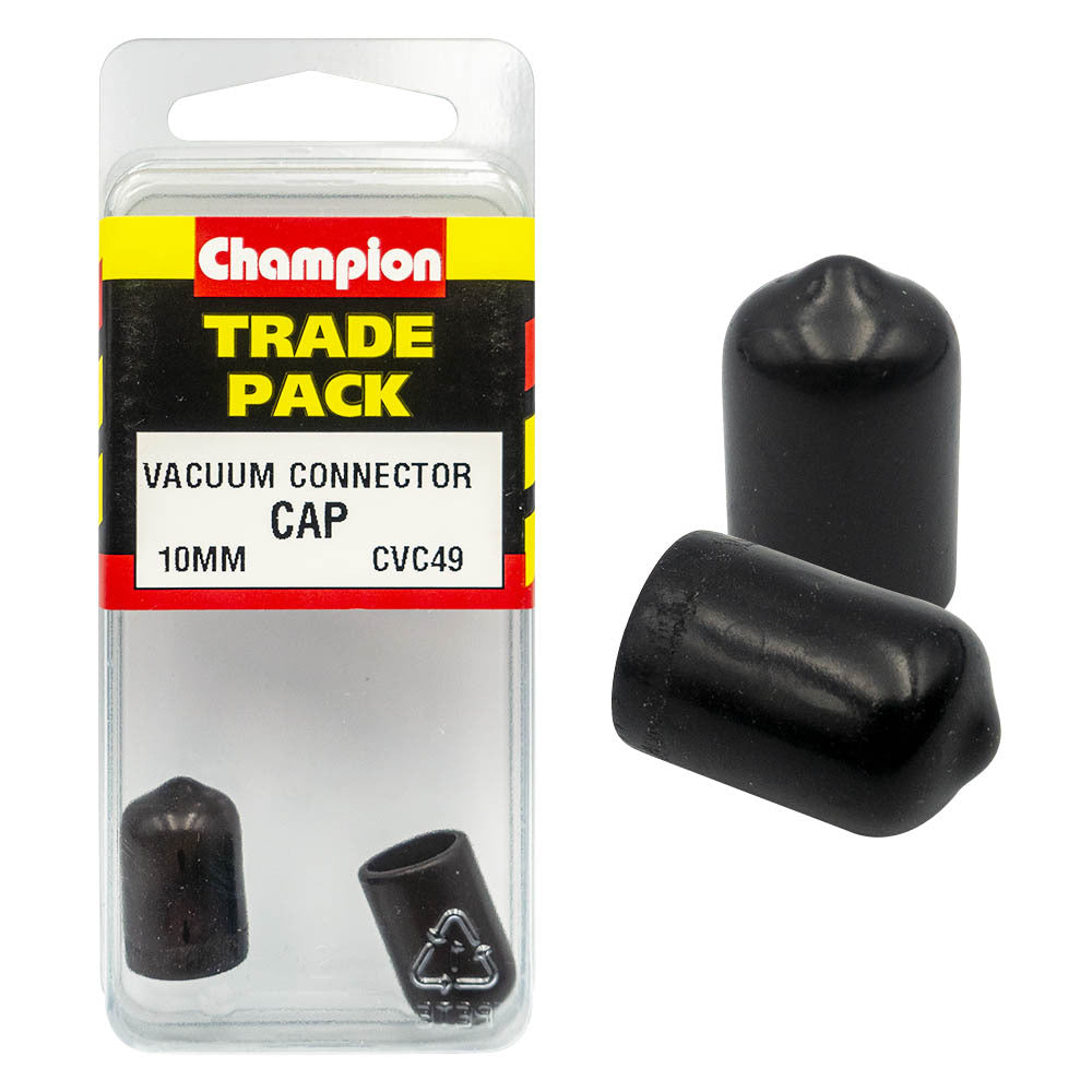 Champion CVC49 Vacuum Cap 10mm  - Box of 6 (3 Packs of 2)