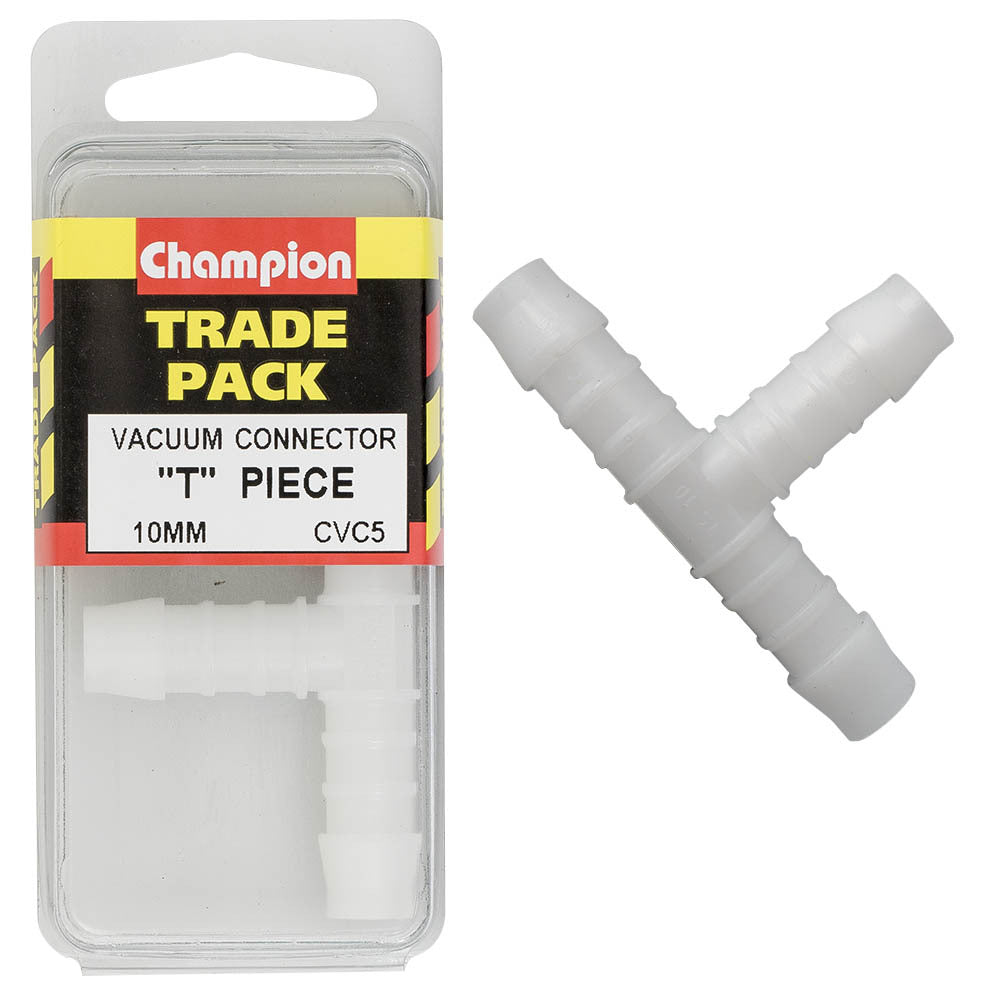 Champion CVC5 Vacuum Connector Equal T Piece 10mm - Box of 3