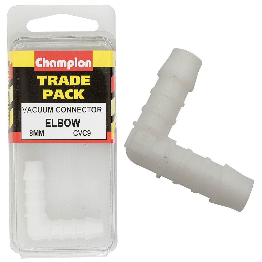 Champion CVC9 Vacuum Connector 90° Elbow 8mm - Box of 3