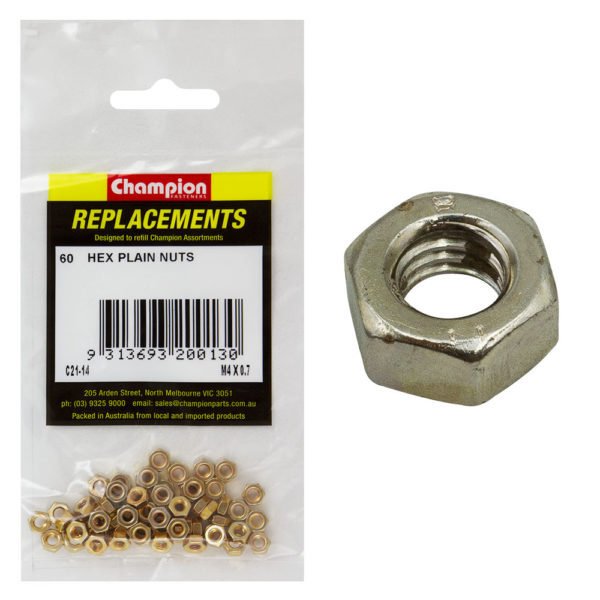 Champion Hex Plain Nut High Tensile Zinc Plated - AIMS Industrial Supplies