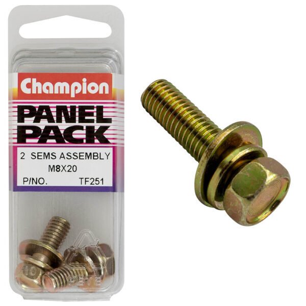 Champion Hex Set Screw Sems Assembly Flat/Spring Washer - AIMS Industrial Supplies