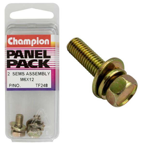 Champion Hex Set Screw Sems Assembly Flat/Spring Washer - AIMS Industrial Supplies