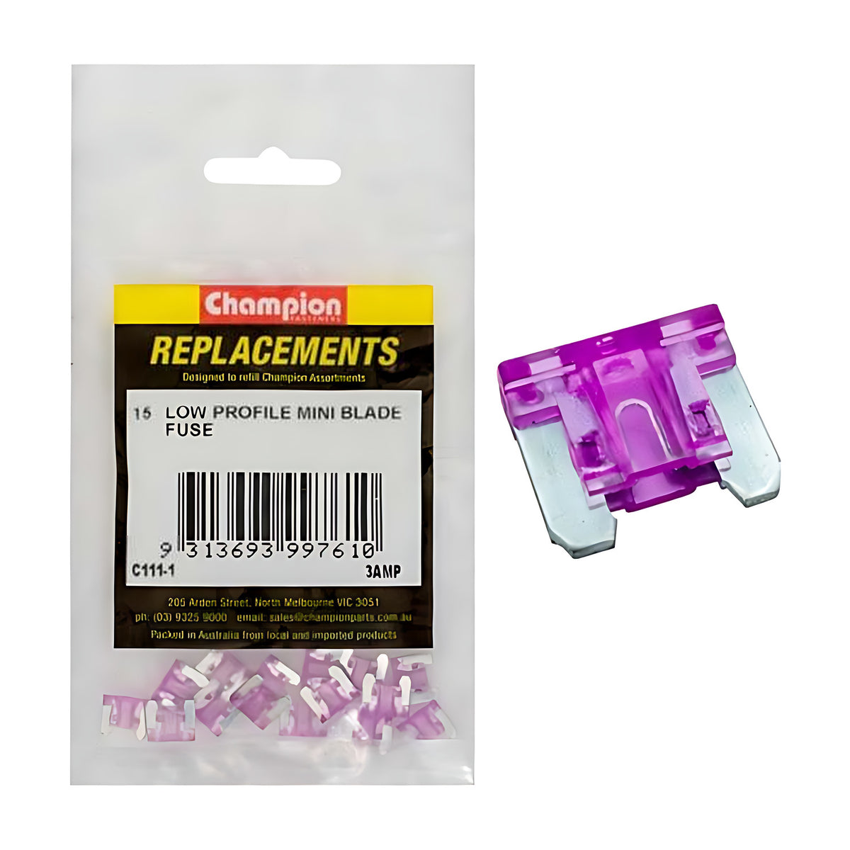 Champion Low Profile Mini Fuse (Blade Micro Fuse)
