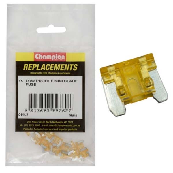 Champion Low Profile Mini Fuse (Blade Micro Fuse) - AIMS Industrial Supplies