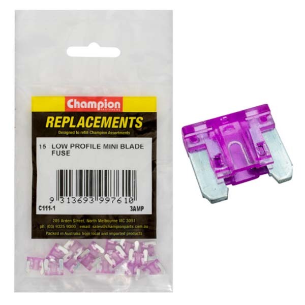 Champion Low Profile Mini Fuse (Blade Micro Fuse)1