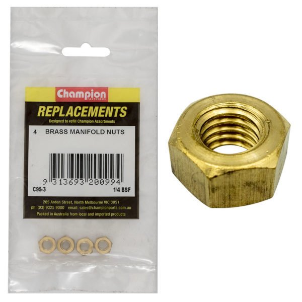 Champion Manifold Nut Brass - BSF - AIMS Industrial Supplies