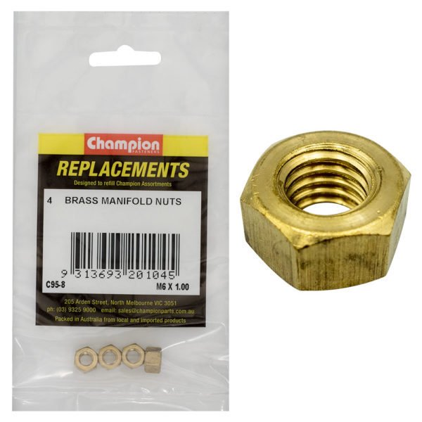 Champion Manifold Nut Brass - Metric - AIMS Industrial Supplies