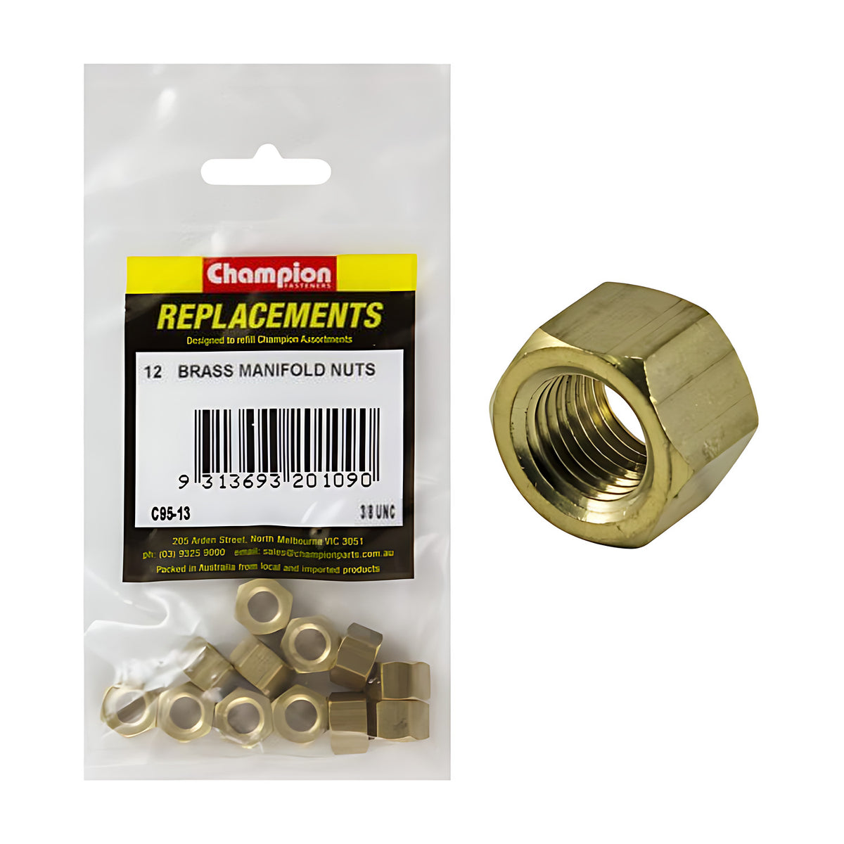 Champion Manifold Nut Brass - UNC