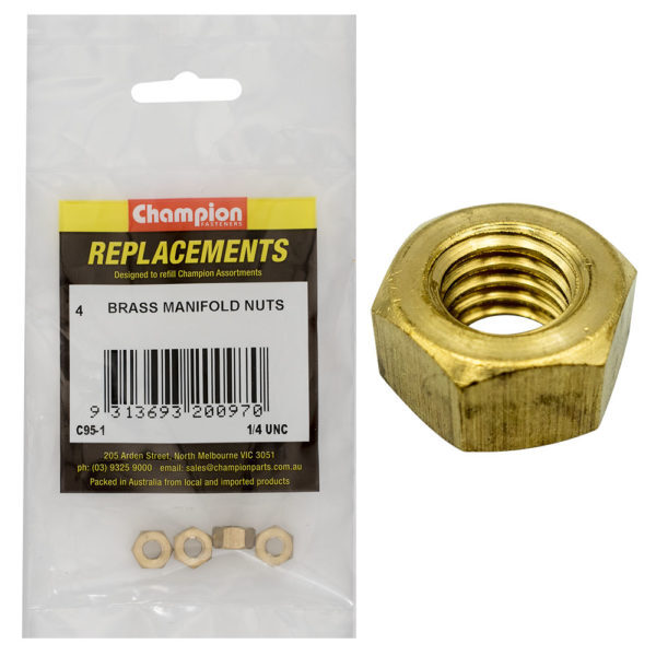 Champion Manifold Nut Brass - UNC1