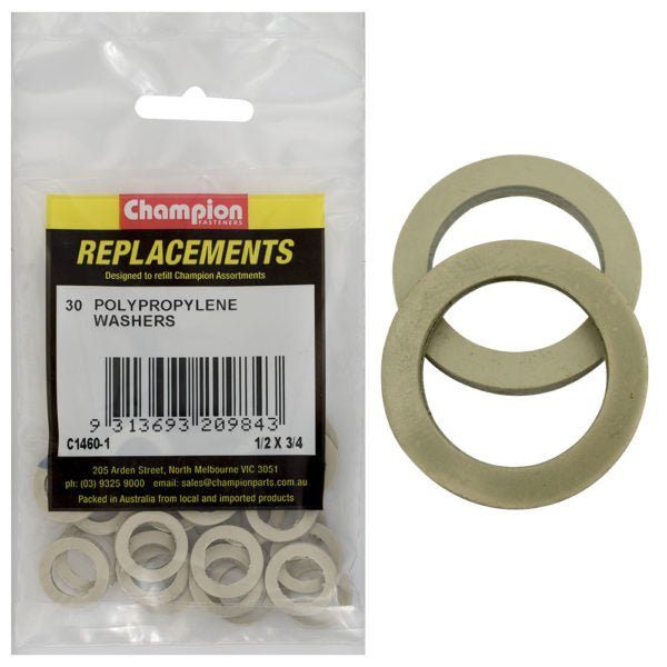 Champion Polypropylene Flat Washer - Imperial - AIMS Industrial Supplies