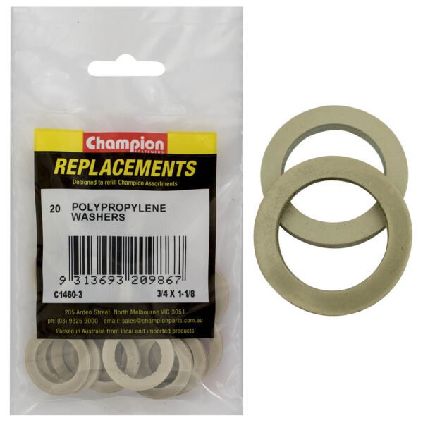 Champion Polypropylene Flat Washer - Imperial - AIMS Industrial Supplies