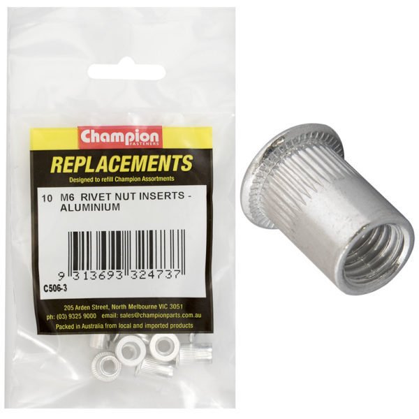 Champion Rivet Nut Insert Aluminium - AIMS Industrial Supplies